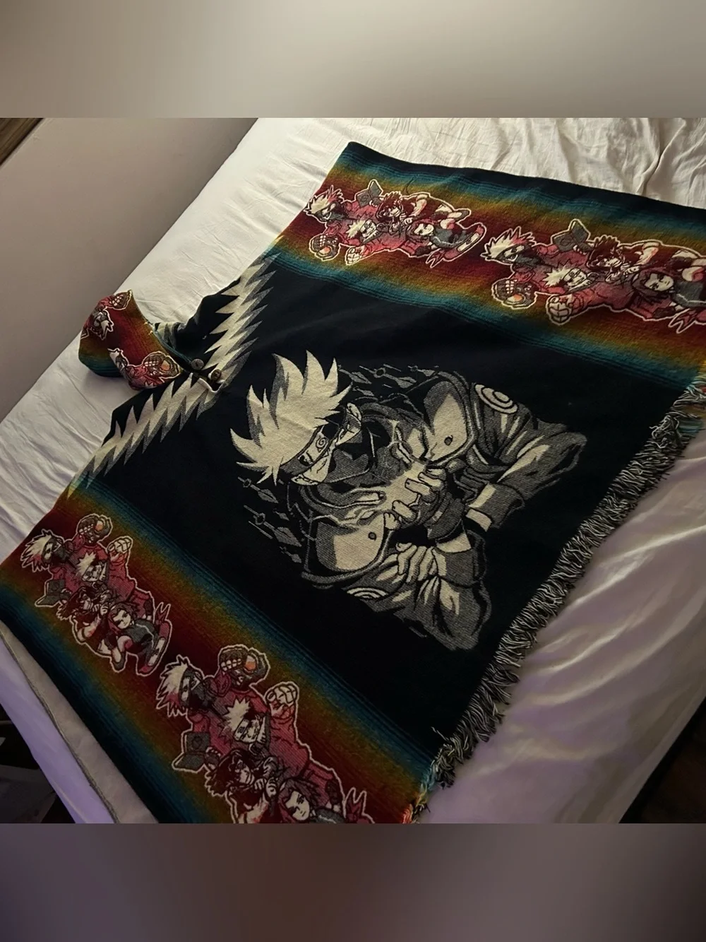 Kakashi Hatake Naruto Poncho Anime Hooded Poncho RARE